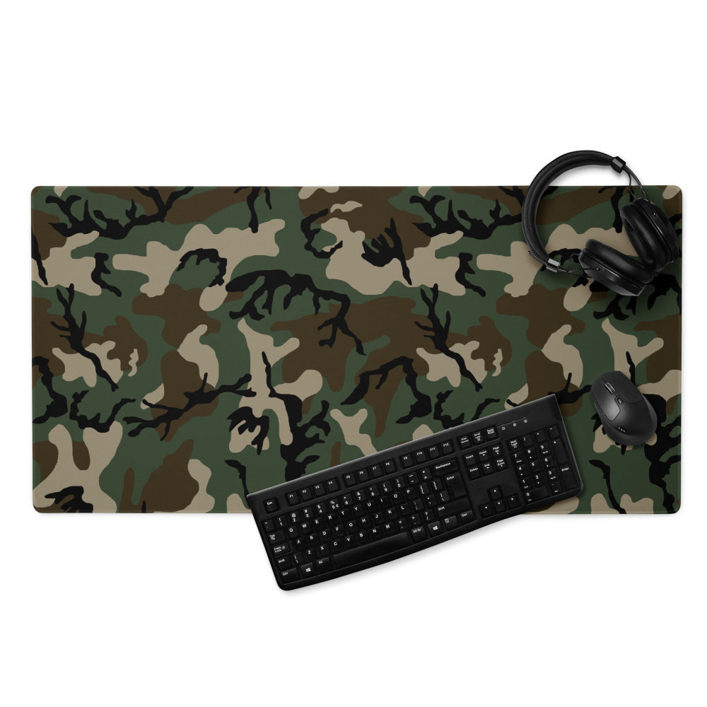 American M81 Woodland CAMO Gaming mouse pad - 36″×18″ - Mouse Pad