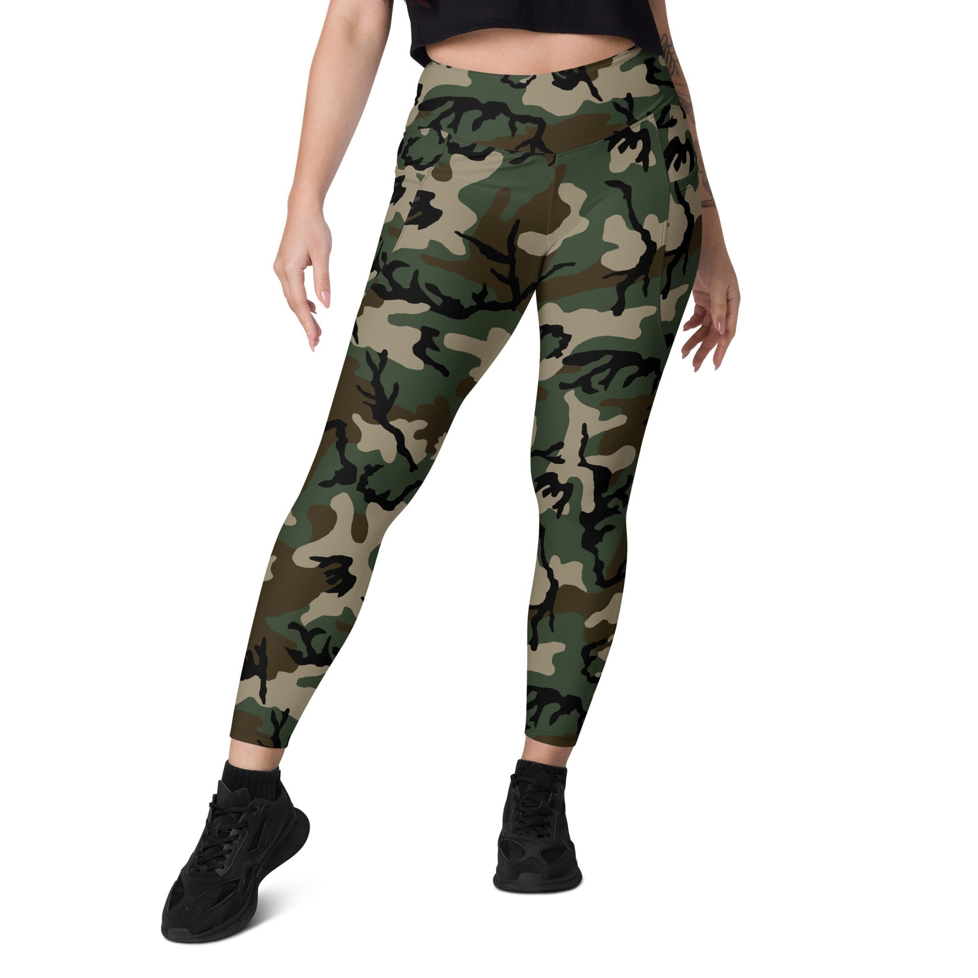 CAMO HQ American M81 Woodland CAMO Leggings with pockets