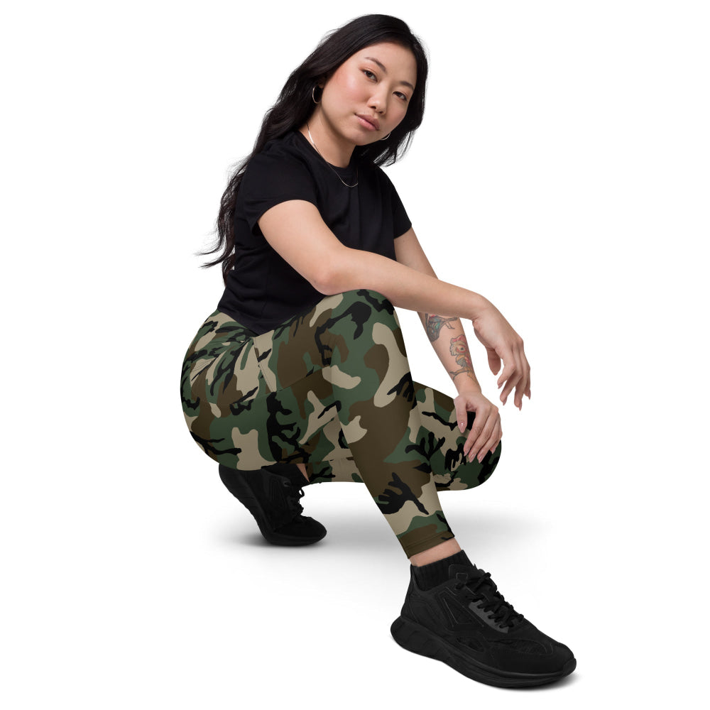 American M81 Woodland CAMO Leggings with pockets - Womens With Pockets