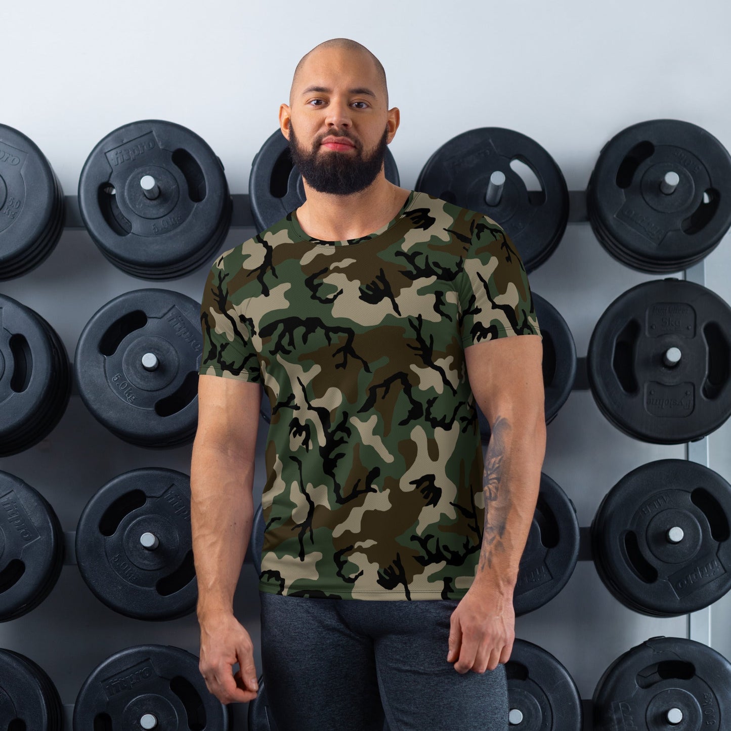 American M81 Woodland CAMO Mens Athletic T-shirt - XS - T-Shirts