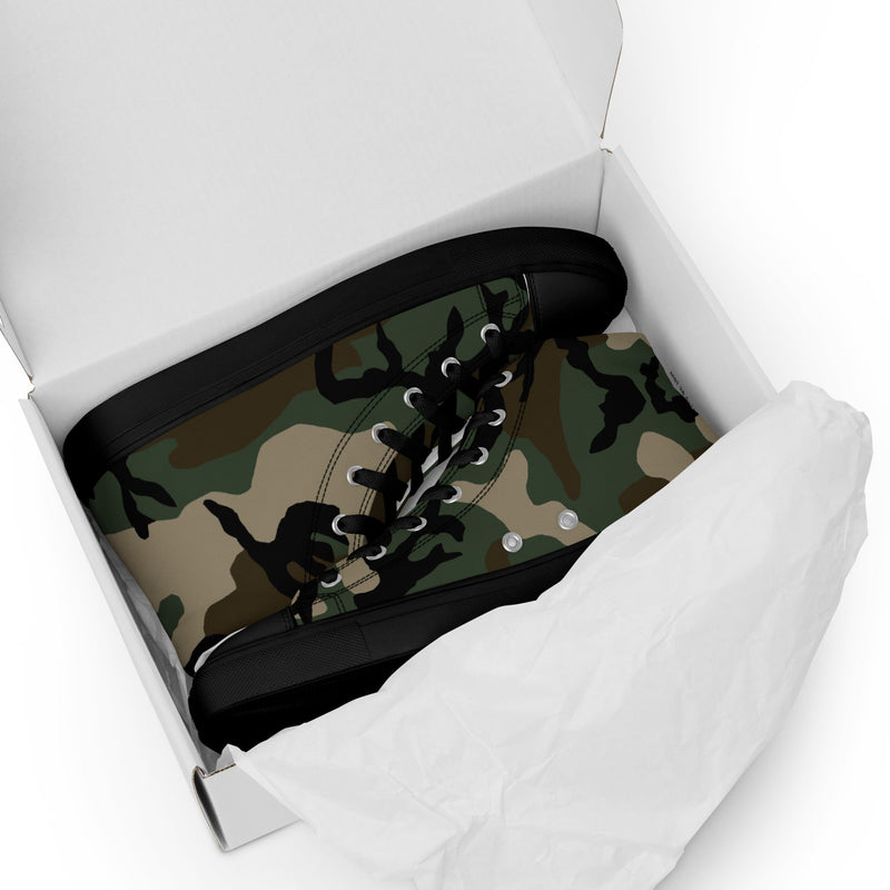 Classic M81 Woodland CAMO Mens High-Top Canvas Shoes