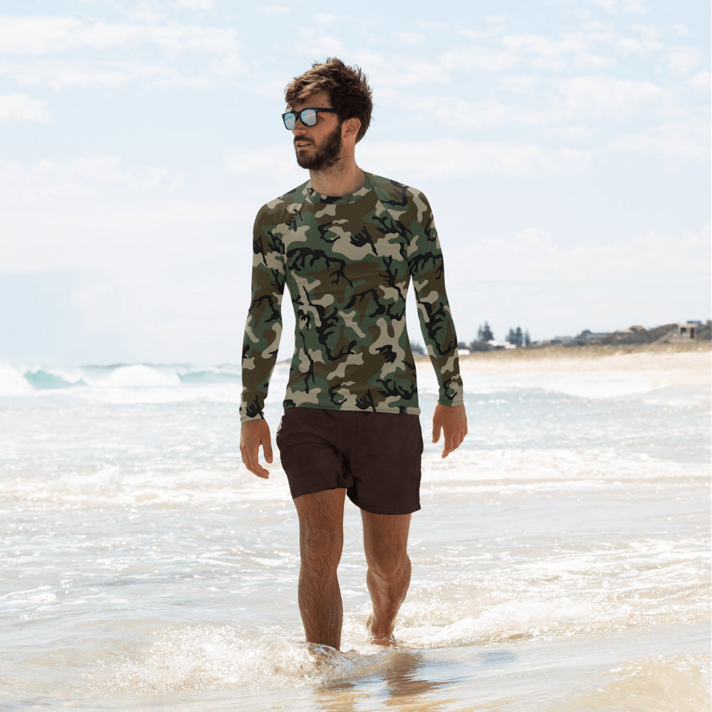 American M81 Woodland CAMO Men’s Rash Guard - XS - Mens