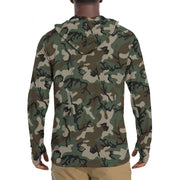 Classic M81 Woodland CAMO Mens Sunscreen Sports Hoodie With Thumb Holes