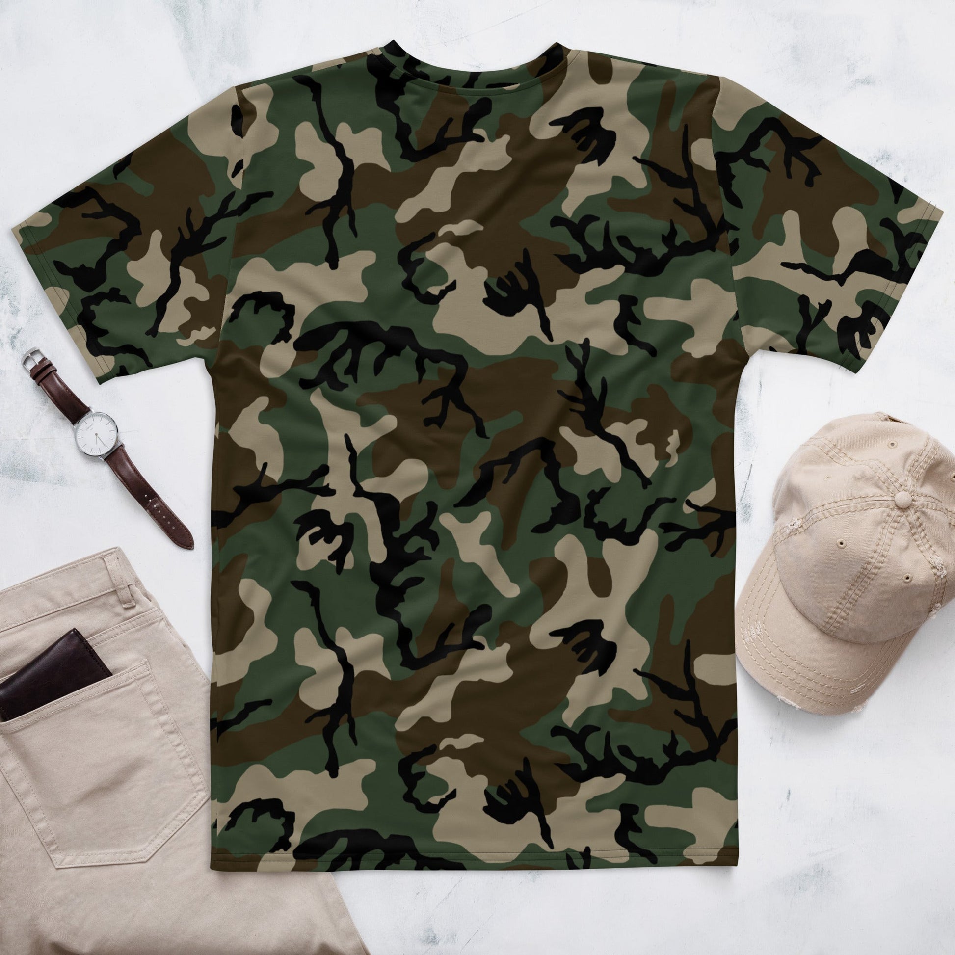 American M81 Woodland CAMO Mens t-shirt - T-Shirts