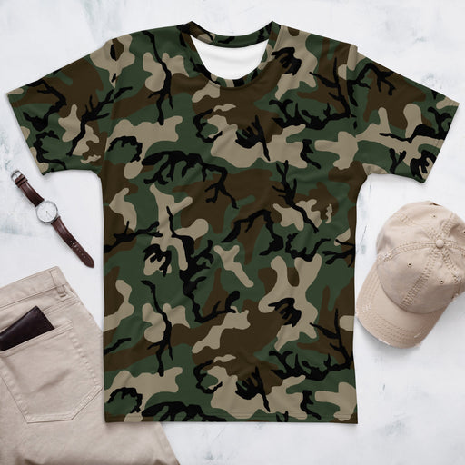 American M81 Woodland CAMO Mens T-Shirt - XS