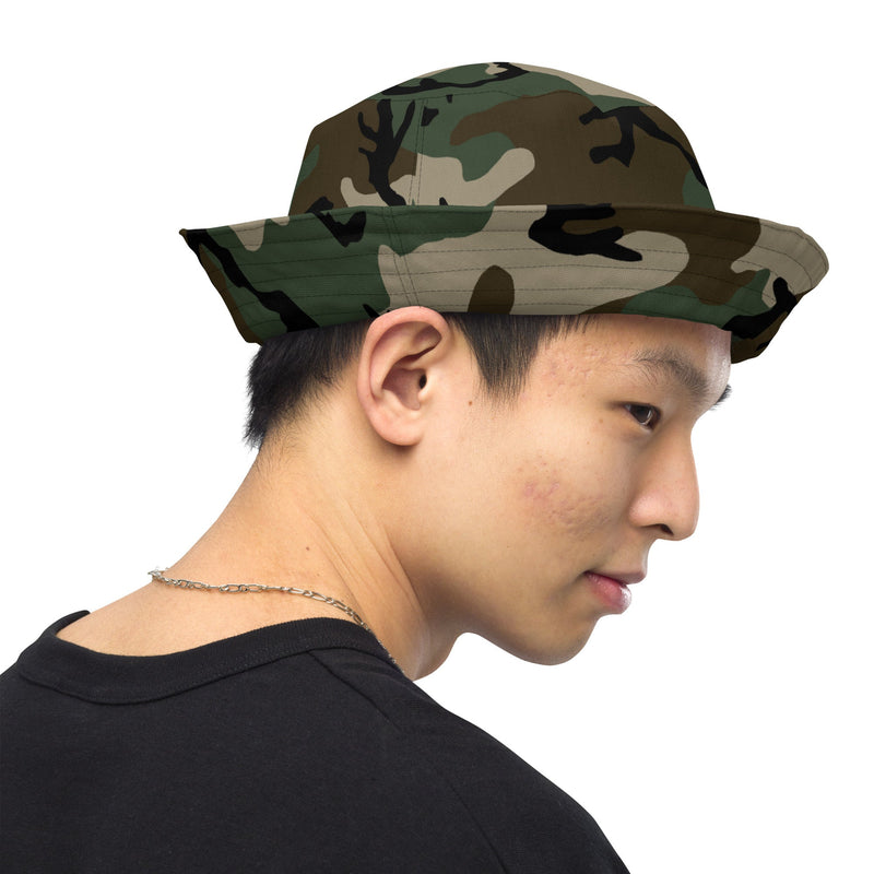 Classic M81 Woodland CAMO Reversible Bucket Hat - Head