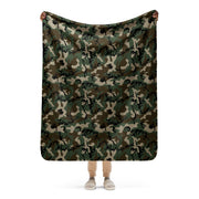 American M81 Woodland CAMO Sherpa Blanket - 50″×60″