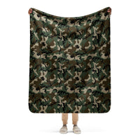 American M81 Woodland CAMO Sherpa blanket - 50″×60″