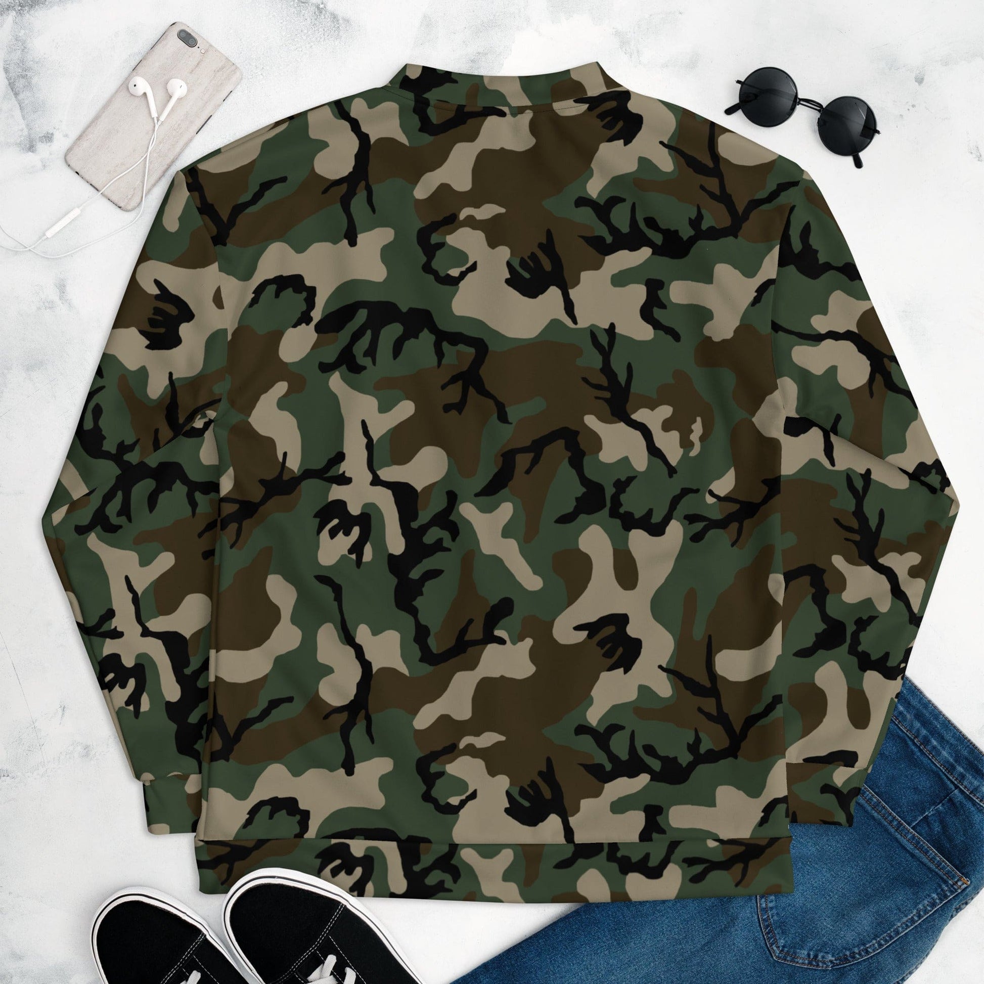 American M81 Woodland CAMO Unisex Bomber Jacket