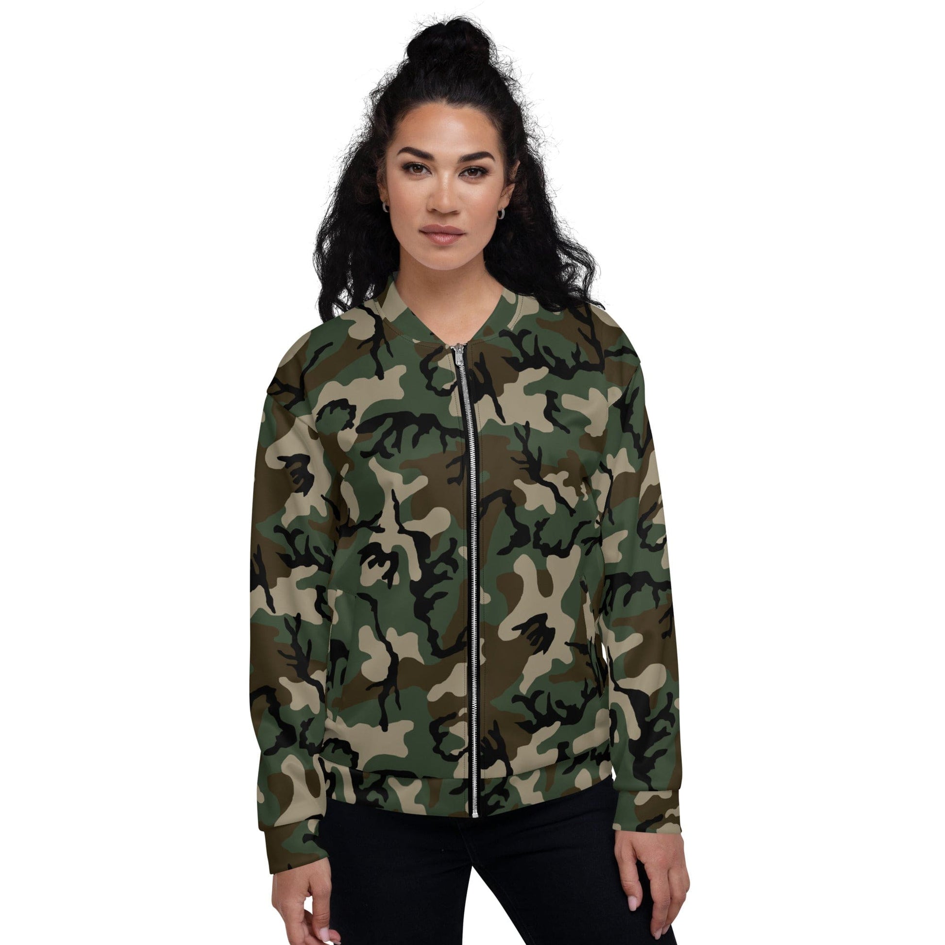 American M81 Woodland CAMO Unisex Bomber Jacket