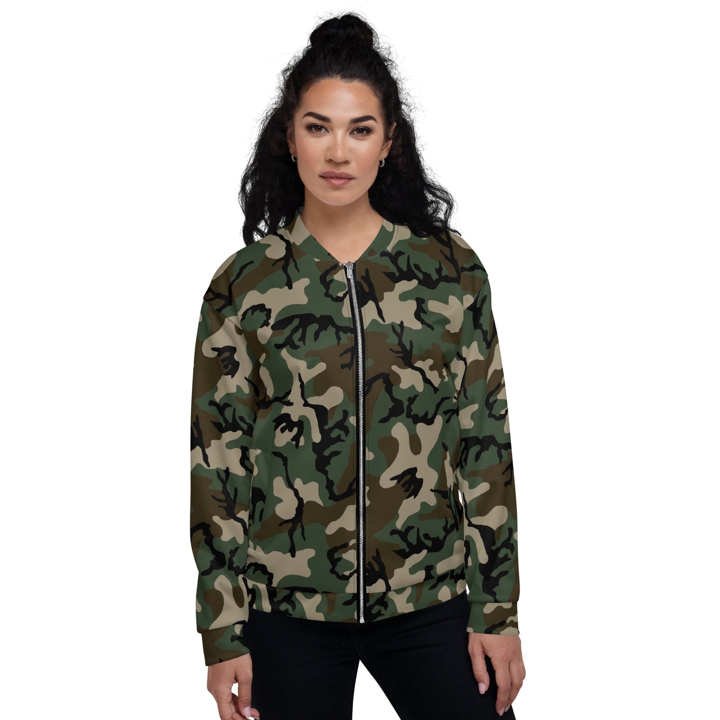 American M81 Woodland CAMO Unisex Bomber Jacket - Jackets