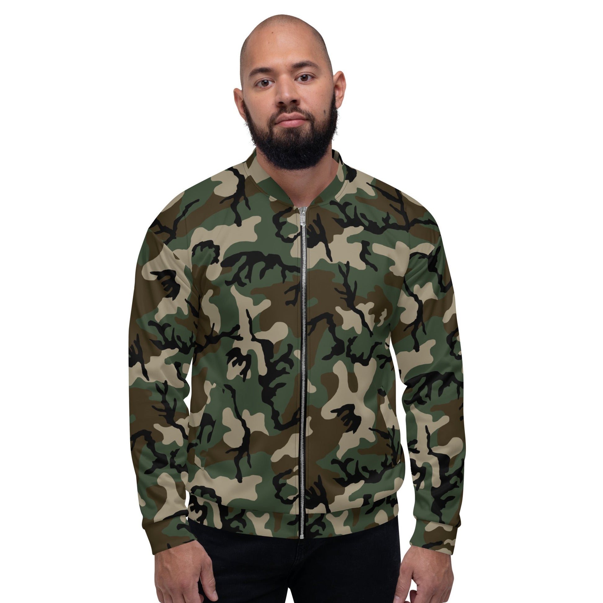 American M81 Woodland CAMO Unisex Bomber Jacket - Jackets