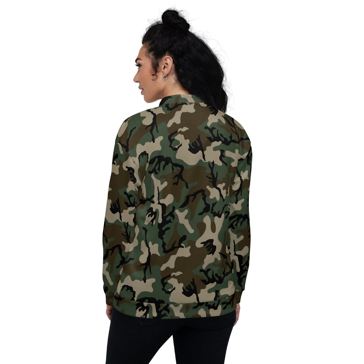 American M81 Woodland CAMO Unisex Bomber Jacket - Jackets