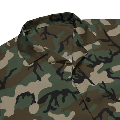 American M81 Woodland CAMO Unisex button shirt - Button Shirt