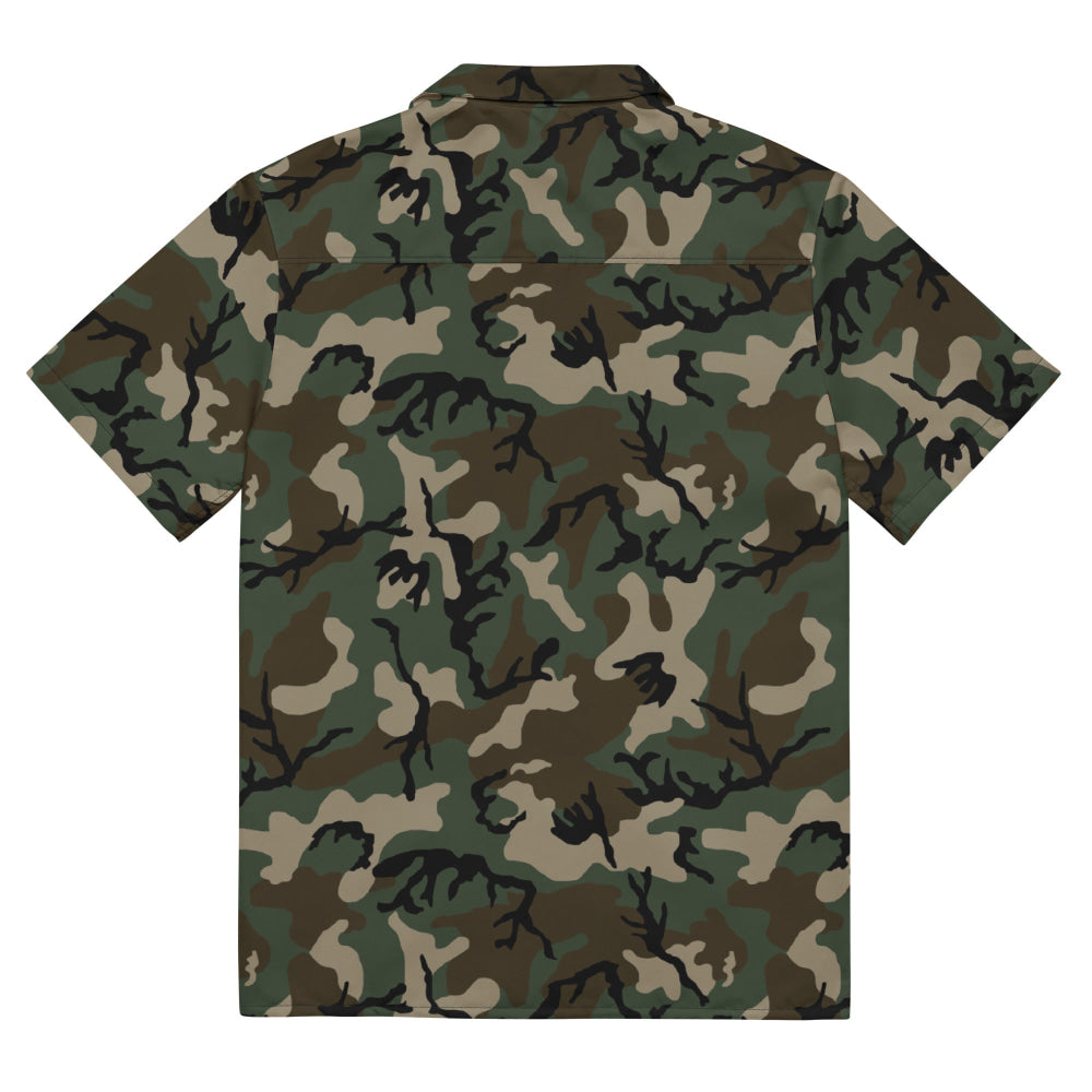 American M81 Woodland CAMO Unisex button shirt - Button Shirt