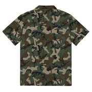 Classic M81 Woodland CAMO Unisex Short-Sleeve Button Shirt - Button-Up