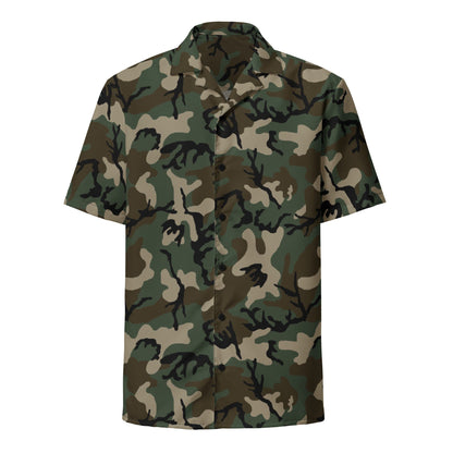 American M81 Woodland CAMO Unisex button shirt - Button Shirt