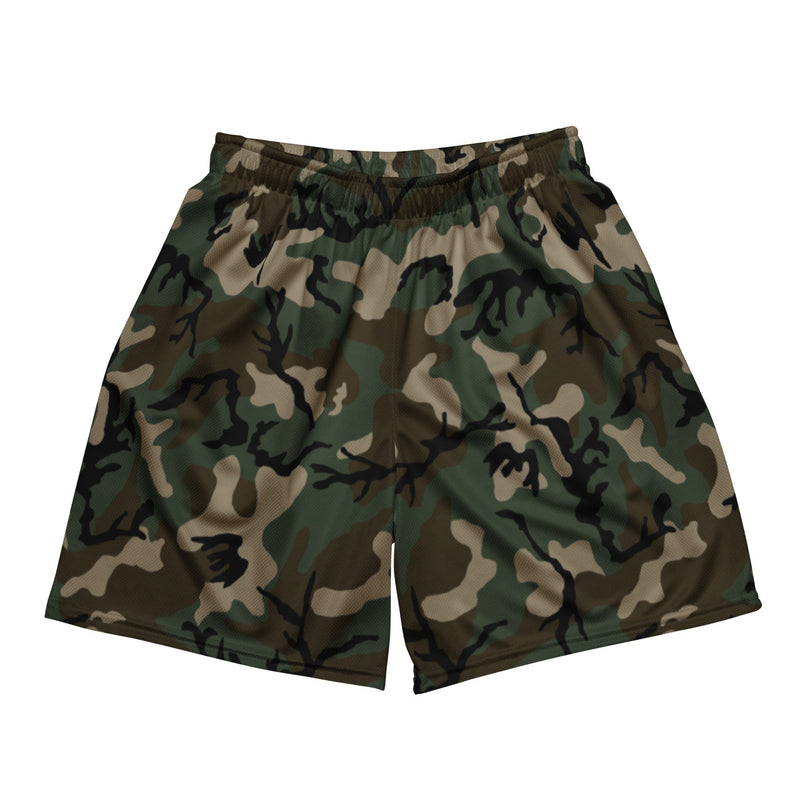 Classic M81 Woodland CAMO Unisex Mesh Shorts - 2XS