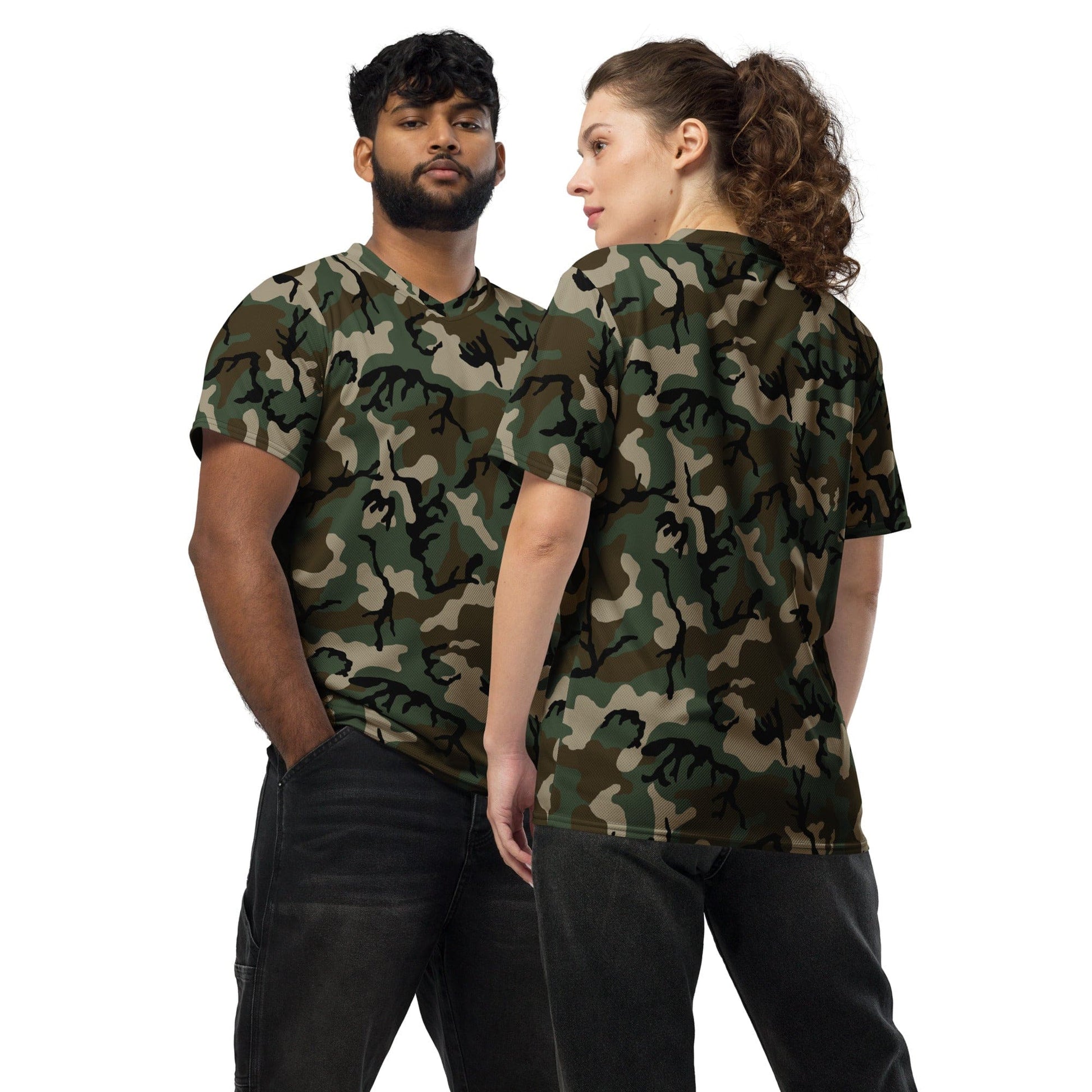 American M81 Woodland CAMO unisex sports jersey - 2XS - Unisex Sports Jersey