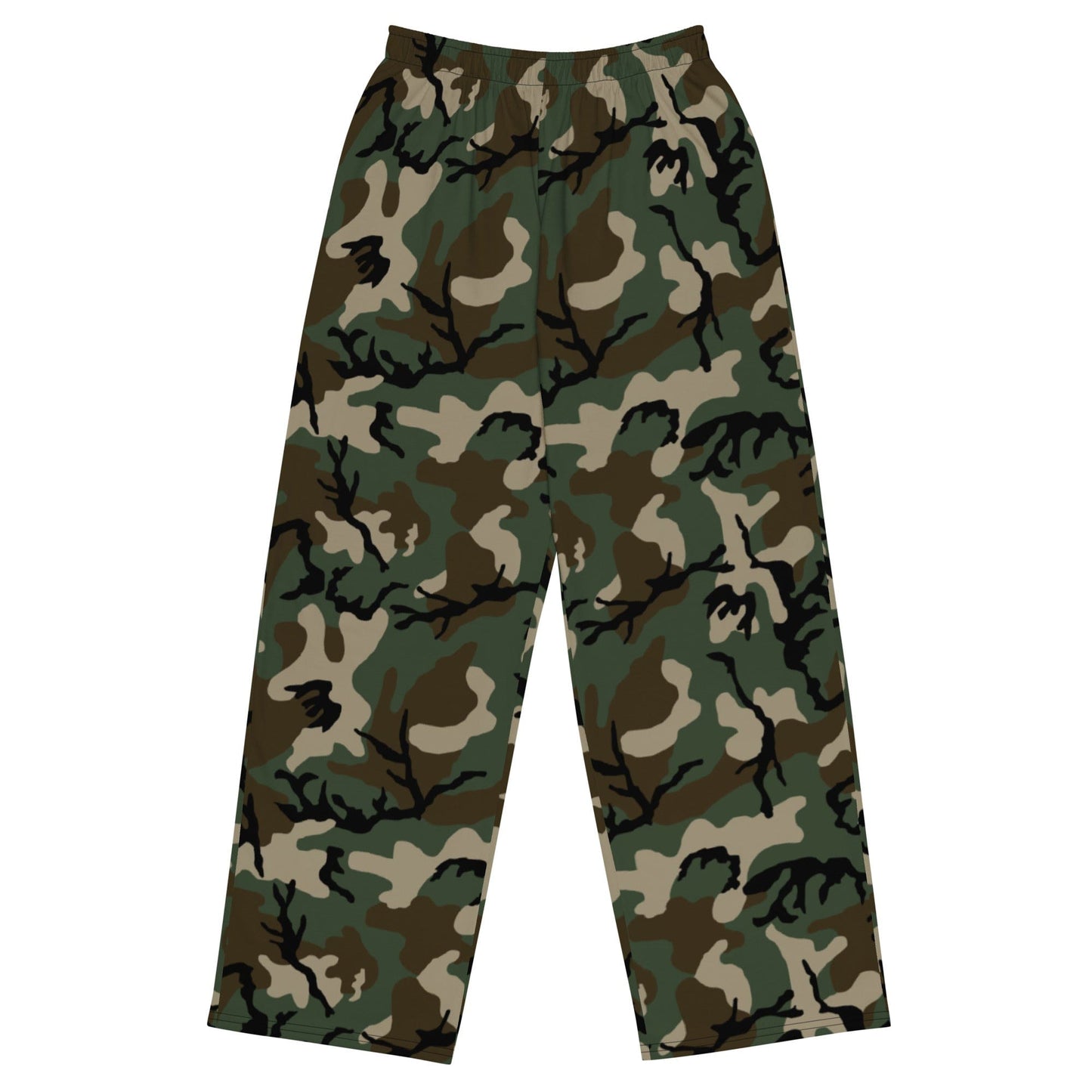 American M81 Woodland CAMO unisex wide-leg pants - 2XS - Unisex Wide-Leg Pants