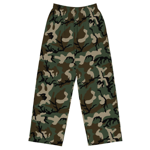 American M81 Woodland CAMO Unisex Wide-Leg Leisure Pants - 2XS