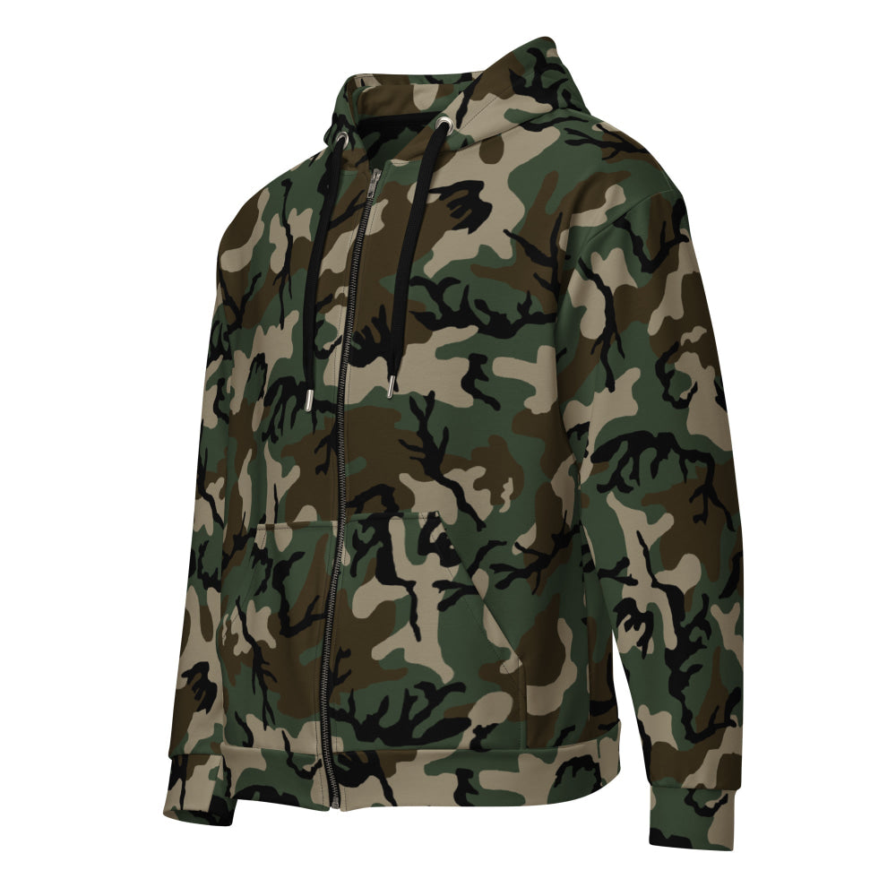 American M81 Woodland CAMO Unisex zip hoodie - Zip Hoodie