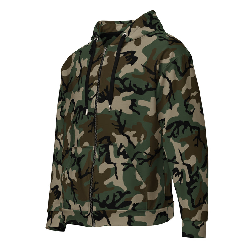 American M81 Woodland CAMO Unisex Zip Hoodie