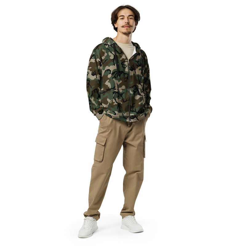 American M81 Woodland CAMO Unisex Zip Hoodie