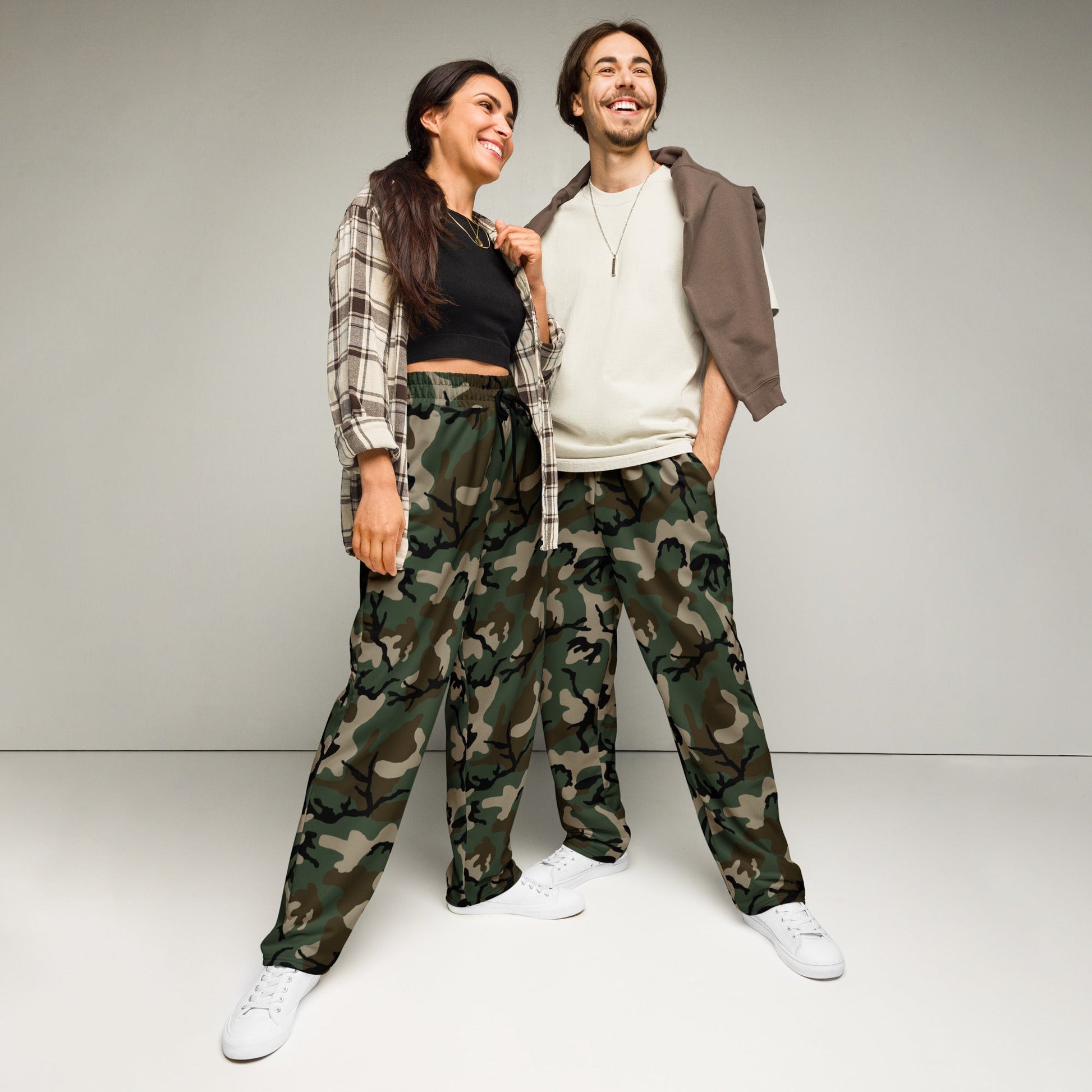 American M81 Woodland CAMO Wide-leg joggers - 2XS - Joggers