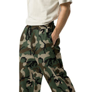 American M81 Woodland CAMO Unisex Wide-Leg Joggers
