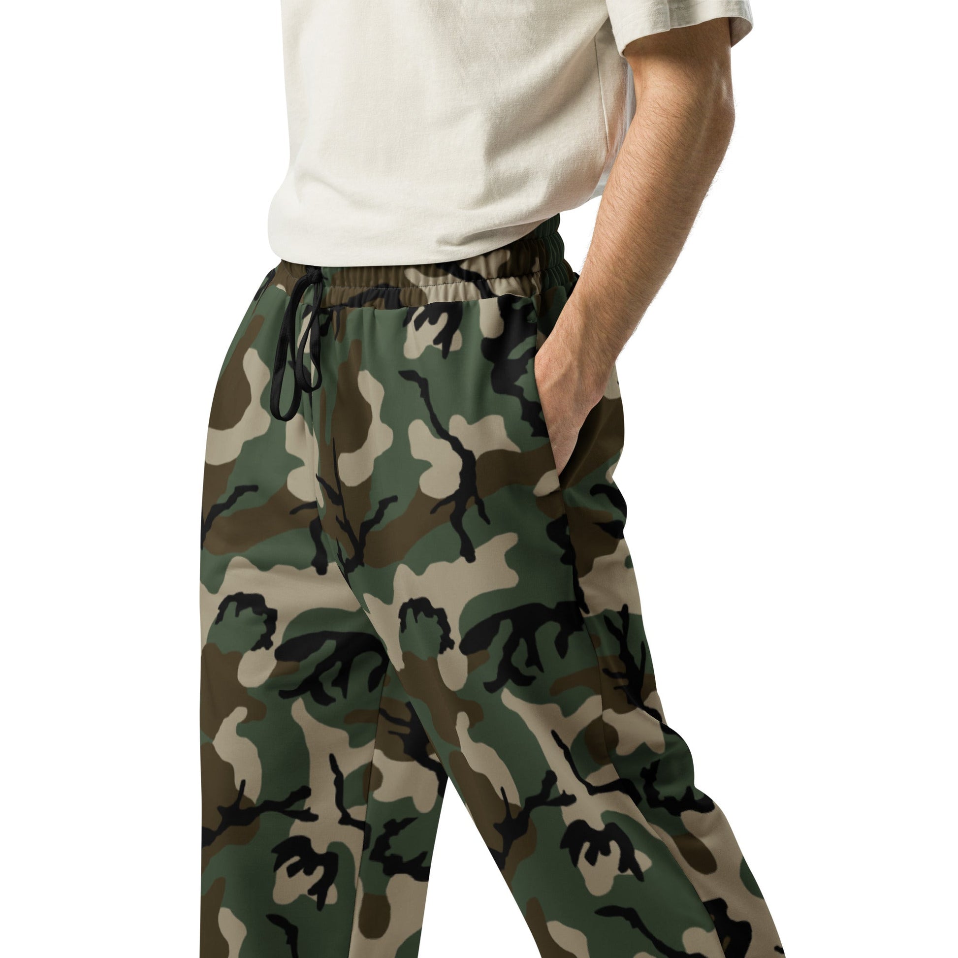 American M81 Woodland CAMO Wide-leg joggers - Joggers