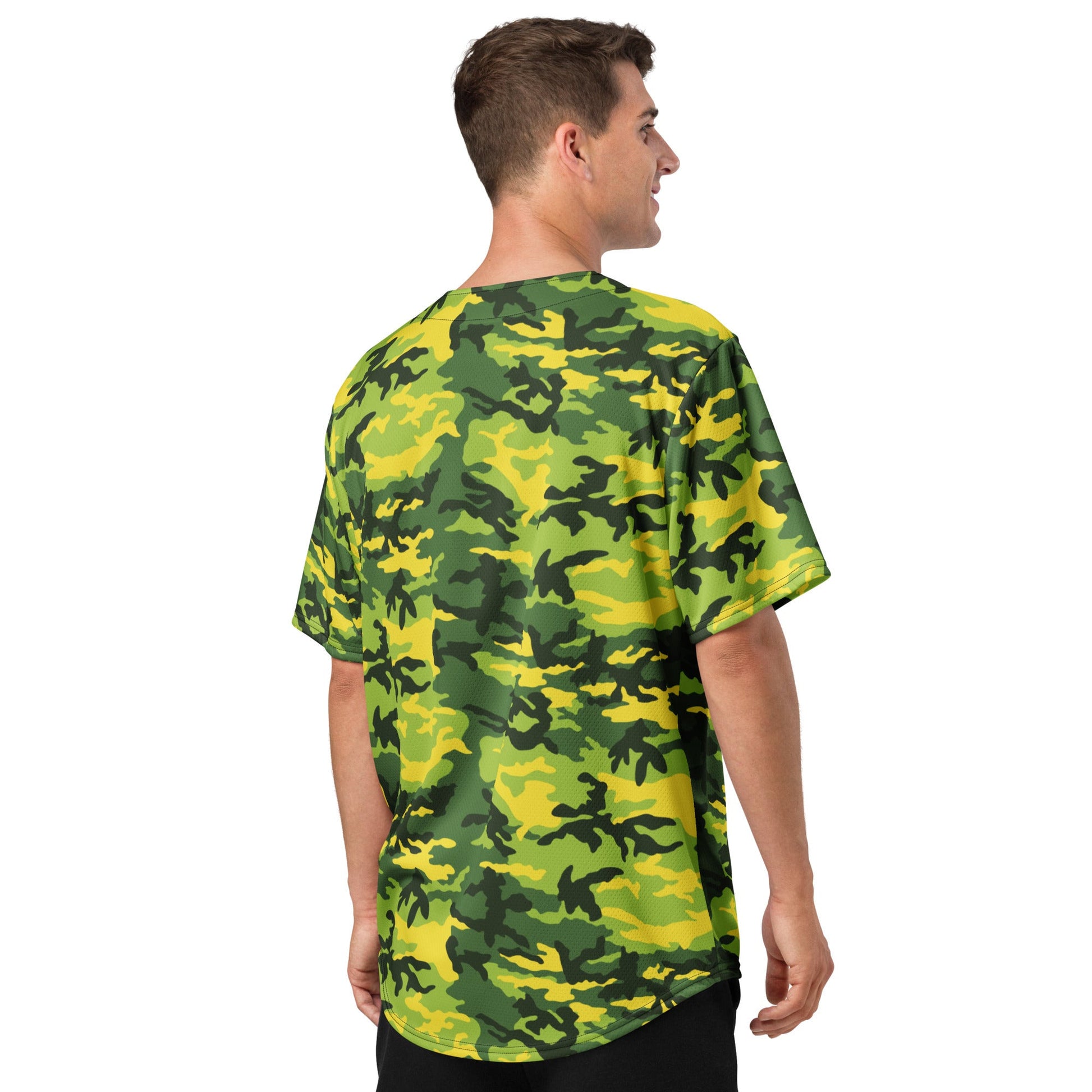 American M81 Yellow Jacket Safety CAMO baseball jersey - Baseball Jerseys