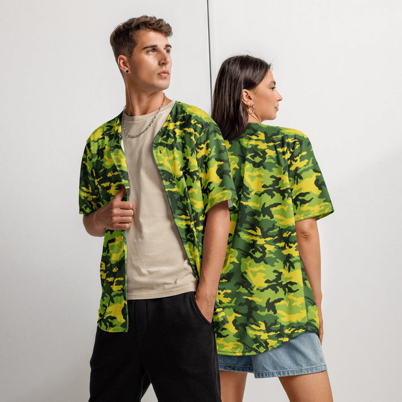 Classic M81 Yellow Jacket Safety CAMO Unisex Baseball Jersey - 2XS