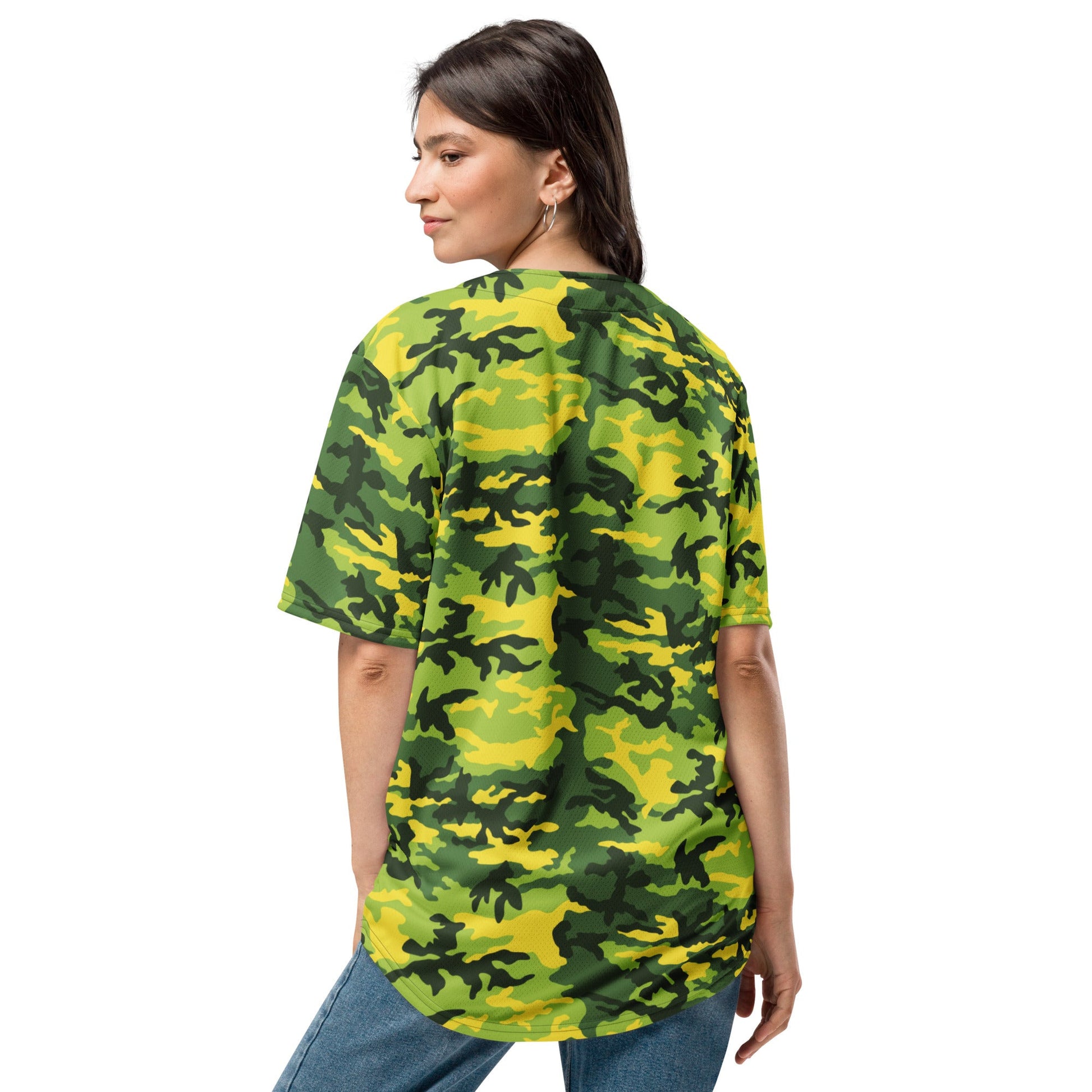 American M81 Yellow Jacket Safety CAMO baseball jersey - Baseball Jerseys