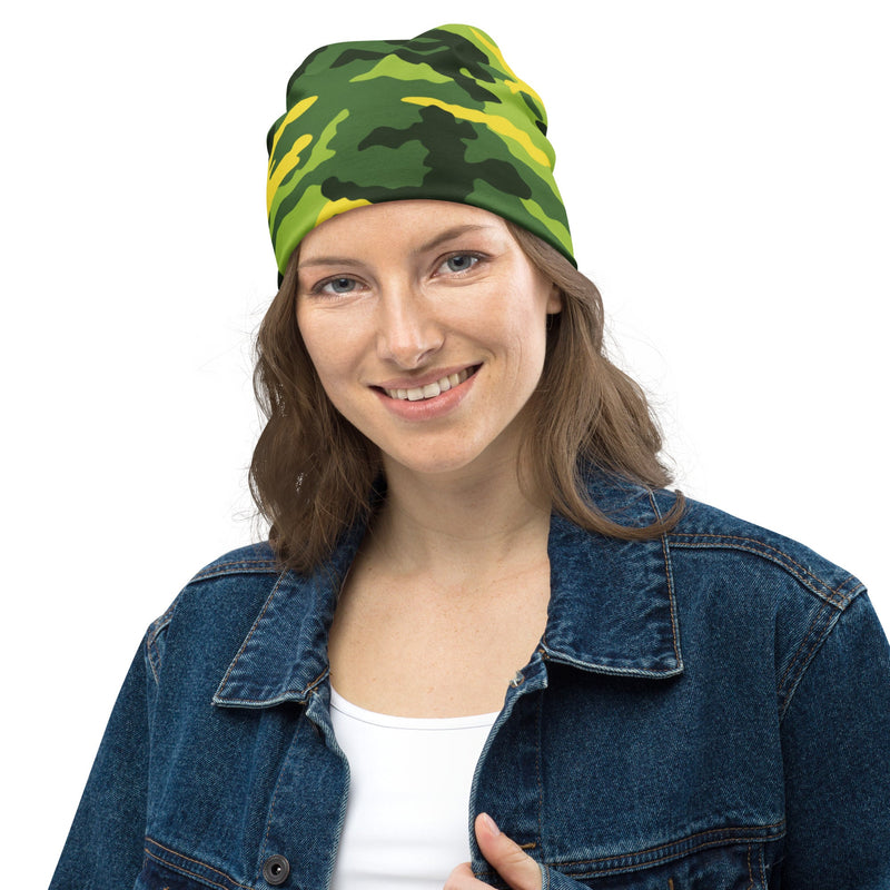 Classic M81 Yellow Jacket Safety CAMO Beanie - Head