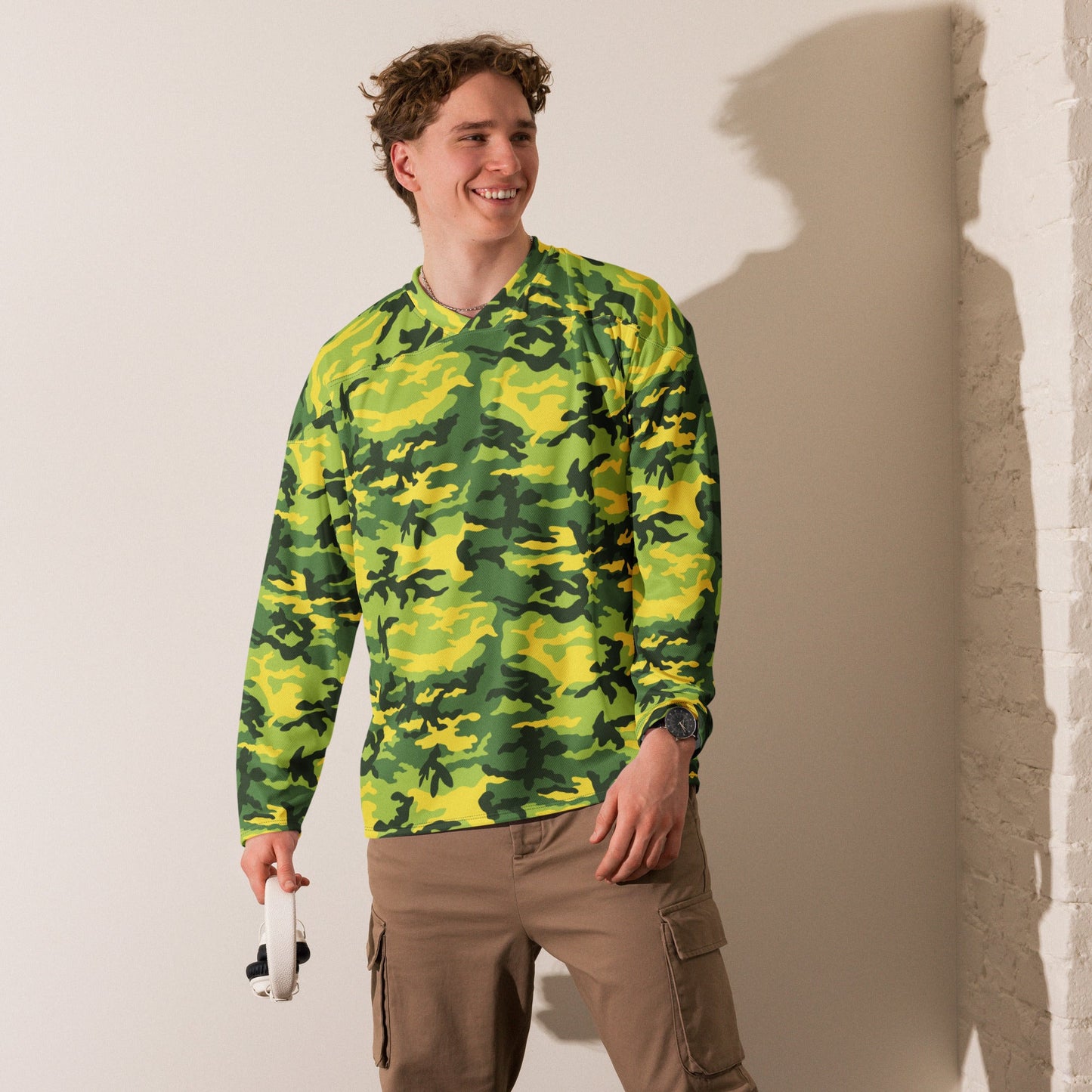 American M81 Yellow Jacket Safety CAMO Unisex Hockey Fan Jersey