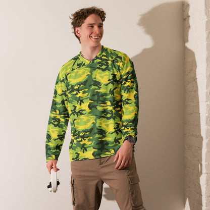 American M81 Yellow Jacket Safety CAMO Unisex Hockey Fan Jersey