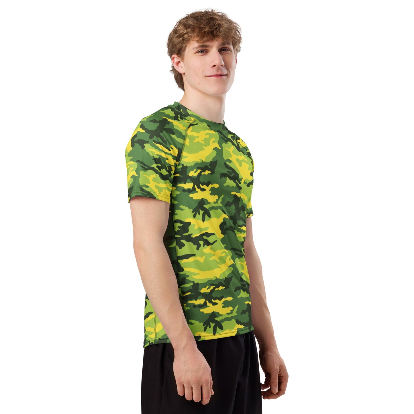 American M81 Yellow Jacket Safety CAMO Mens Short-Sleeve Rash Guard - Short-sleeve Guards