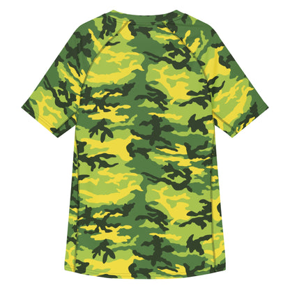 American M81 Yellow Jacket Safety CAMO Mens Short-Sleeve Rash Guard - Short-sleeve Guards