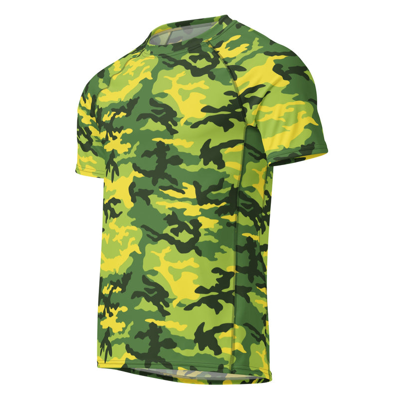 Classic M81 Yellow Jacket Safety CAMO Mens Short-Sleeve Rash Guard - SS