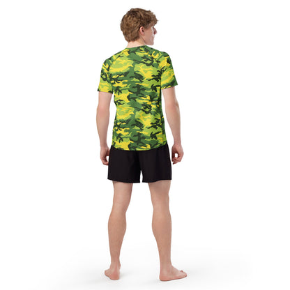 American M81 Yellow Jacket Safety CAMO Mens Short-Sleeve Rash Guard - Short-sleeve Guards