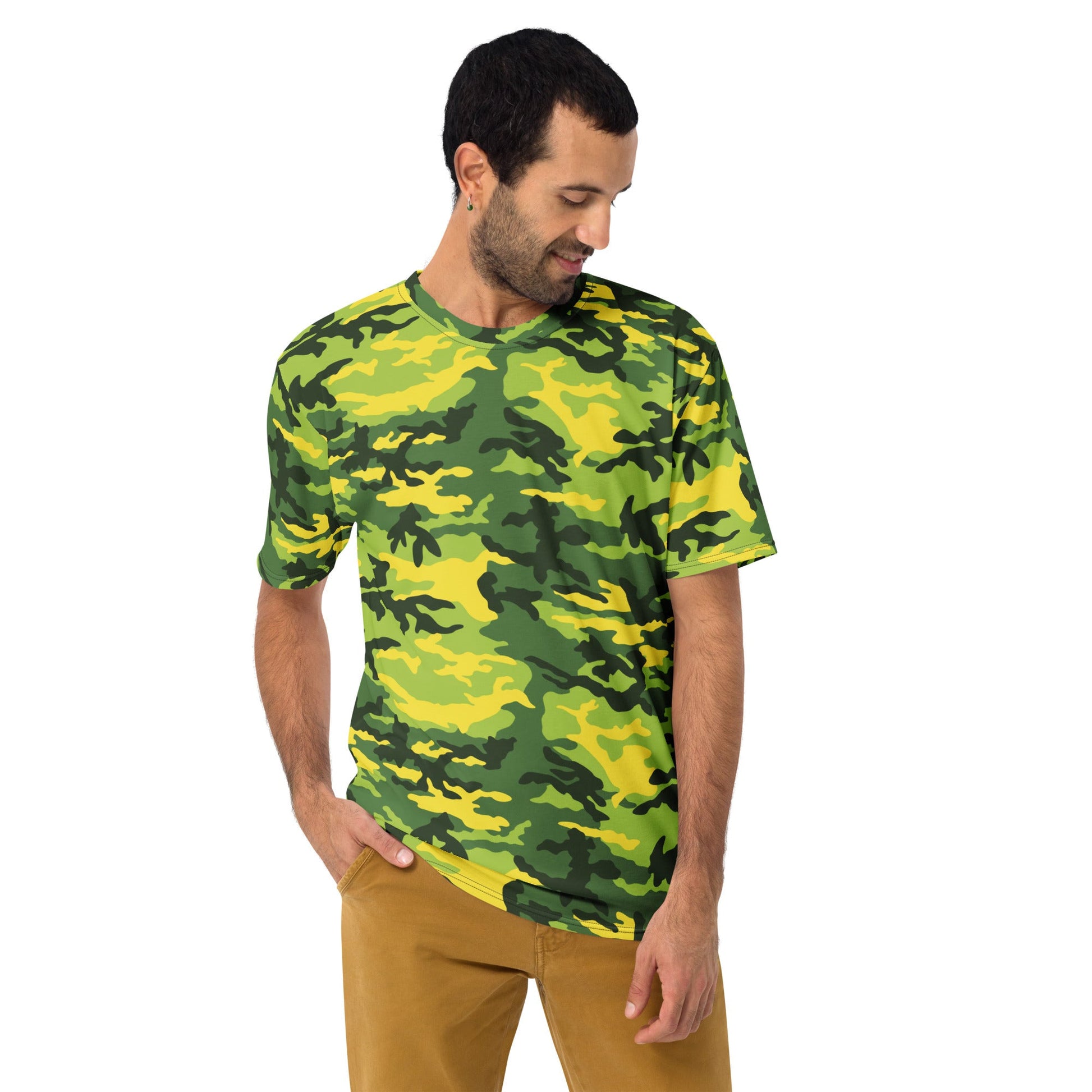 American M81 Yellow Jacket Safety CAMO Mens T-Shirt