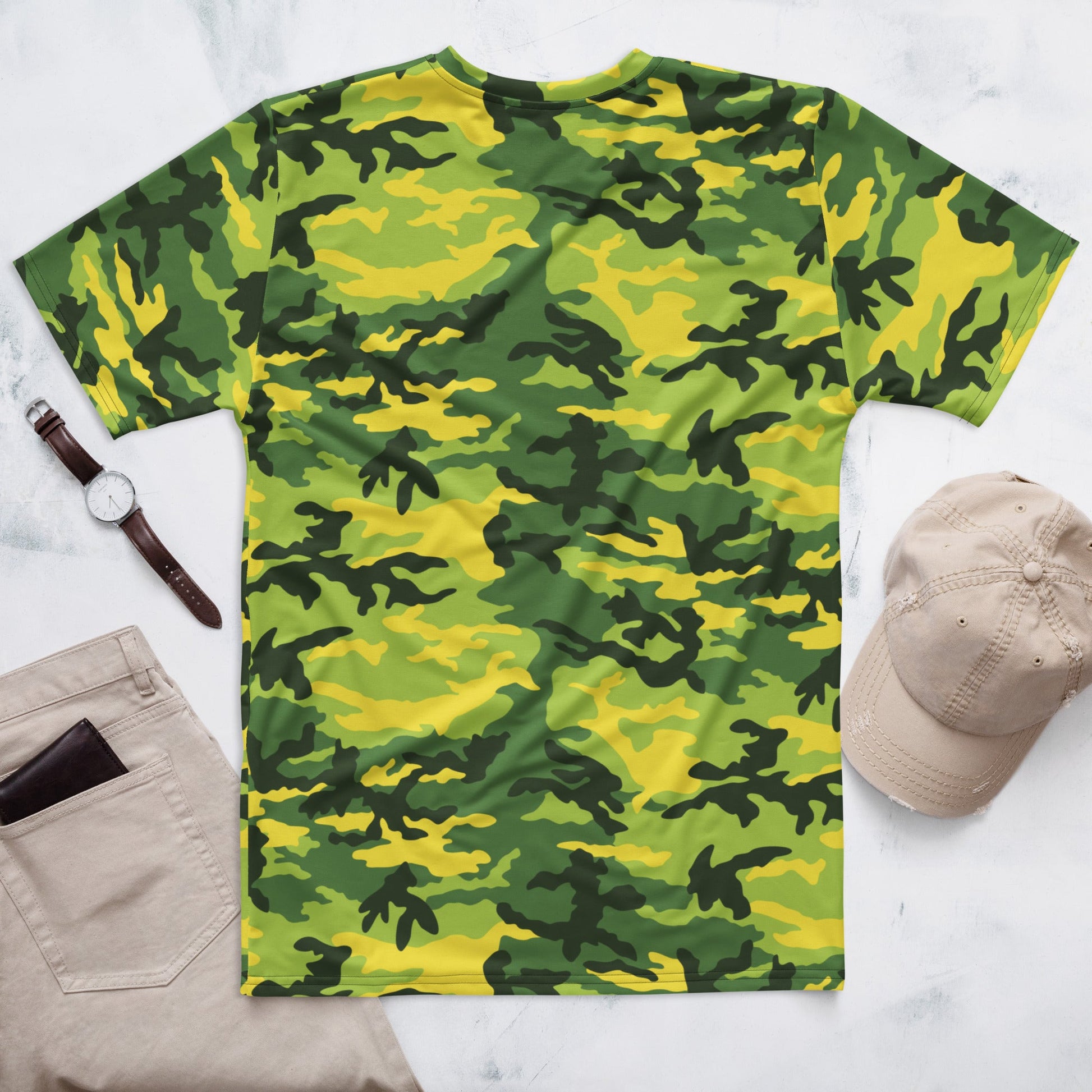 American M81 Yellow Jacket Safety CAMO Mens T-Shirt