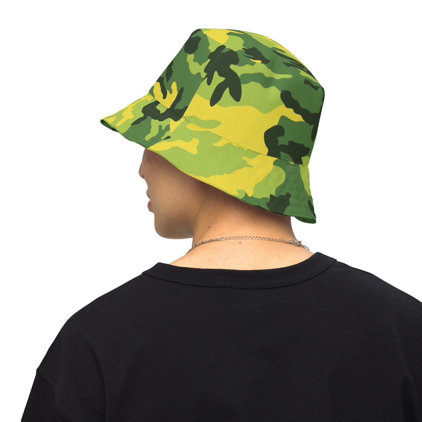 American M81 Yellow Jacket Safety CAMO Reversible bucket hat - Bucket Hats