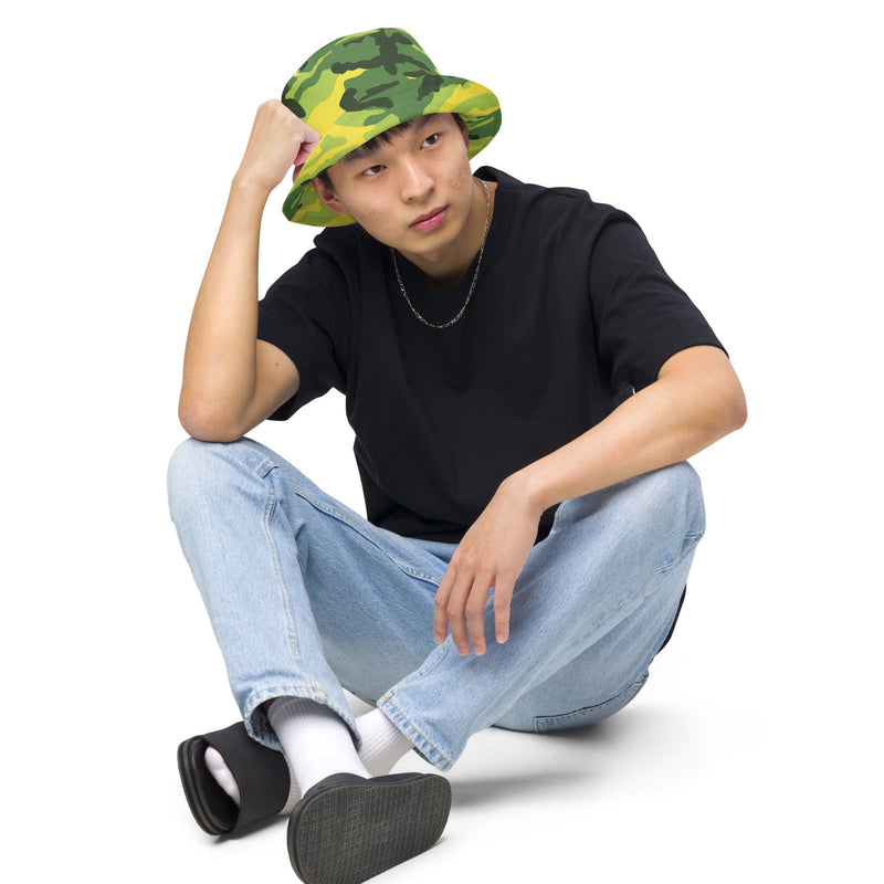 American M81 Yellow Jacket Safety CAMO Reversible Bucket Hat