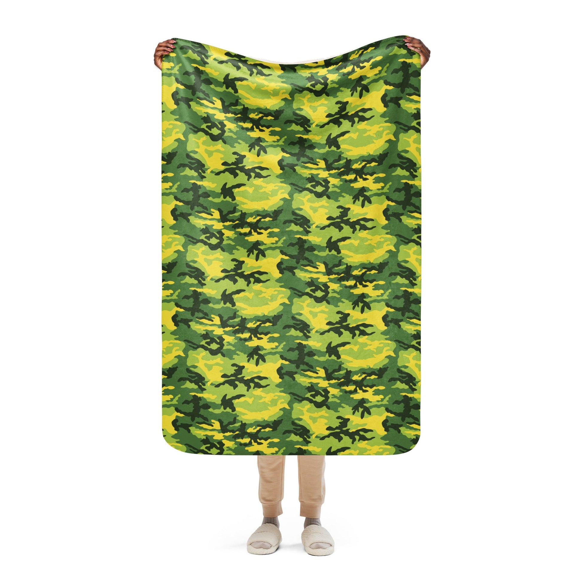American M81 Yellow Jacket Safety CAMO Sherpa blanket - 37″×57″ - Blanket