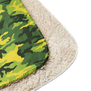 American M81 Yellow Jacket Safety CAMO Sherpa Blanket