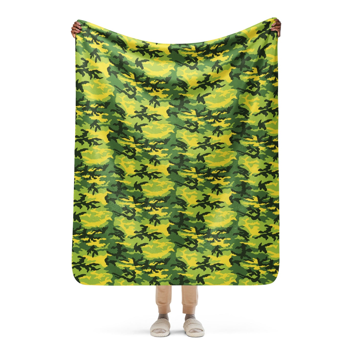 American M81 Yellow Jacket Safety CAMO Sherpa blanket - 50″×60″ - Blanket