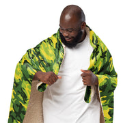 American M81 Yellow Jacket Safety CAMO Sherpa Blanket