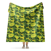 American M81 Yellow Jacket Safety CAMO Sherpa Blanket - 60″×80″